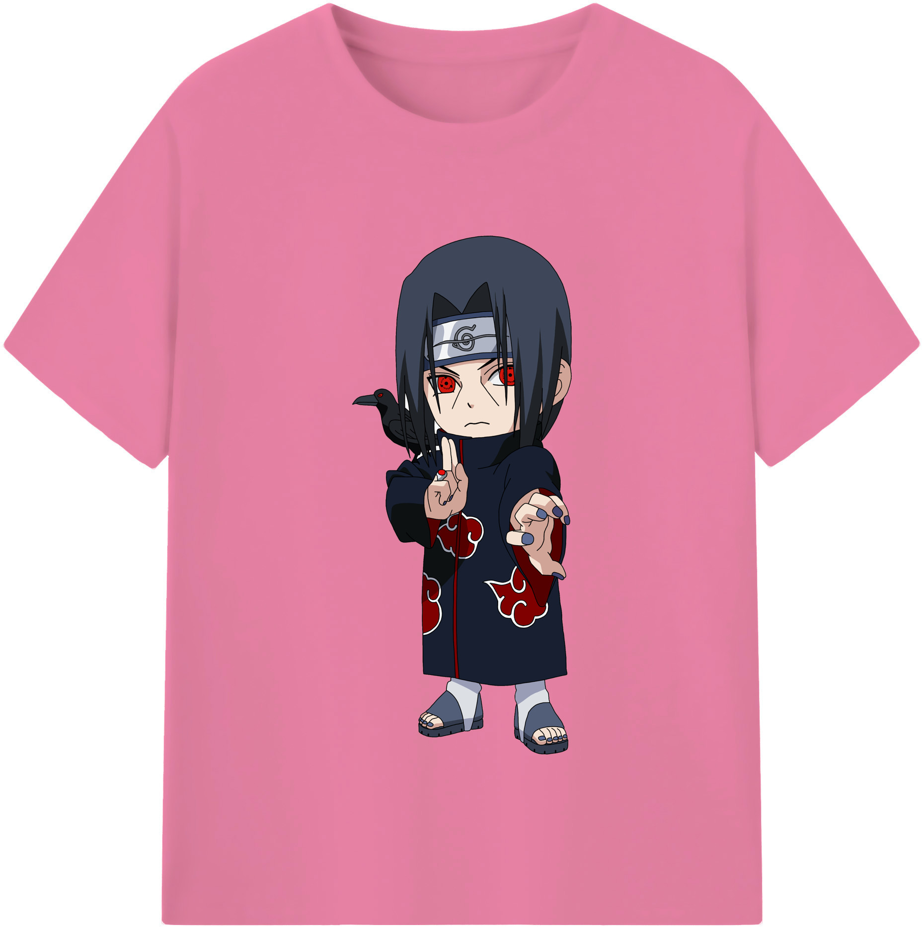 （画像用） NARUTO -ナルト- うちは イタチ Uchiha Itachi 綿100％半袖Tシャツ（フロントプリント）